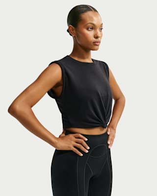NikeSKIMS Performance Cotton Blend Women's Cropped Twist Tank Top
